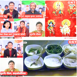 "Suruchii Gautam interviewed on CNN Aaj Tak as Honorable Psychologist, sharing insights on fasting and mental health"