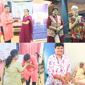 VSG Geting Introduced and Receiving . Awards. Being facilitated with momentoes.